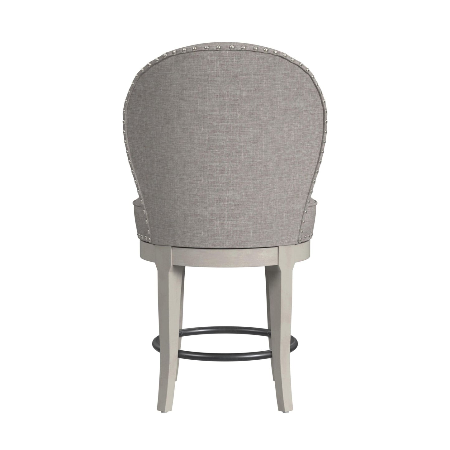 Westford Swivel Counter Stool with Grey Linen in Grey (2 Per Carton)
