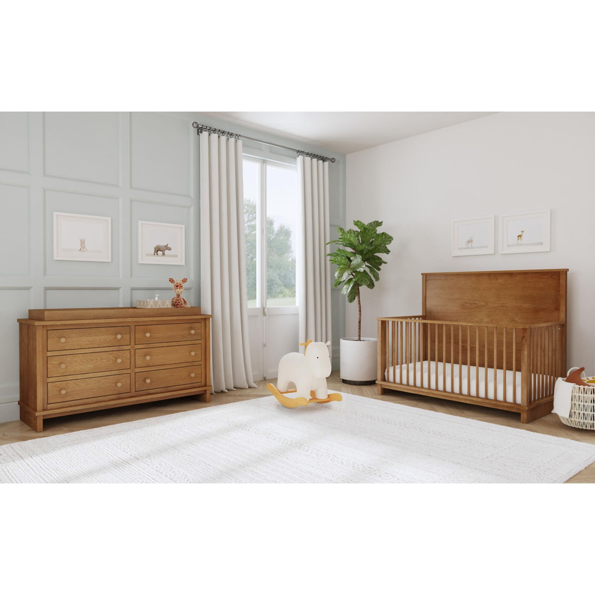 Wyller Crib With Guard Rail In Oak