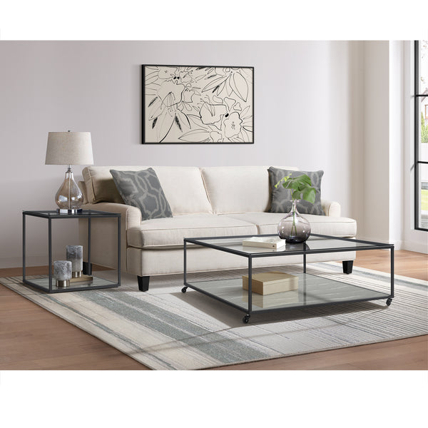 Yasmin 2Pc Occasional Table Set In Grey-Coffee Table & End Table