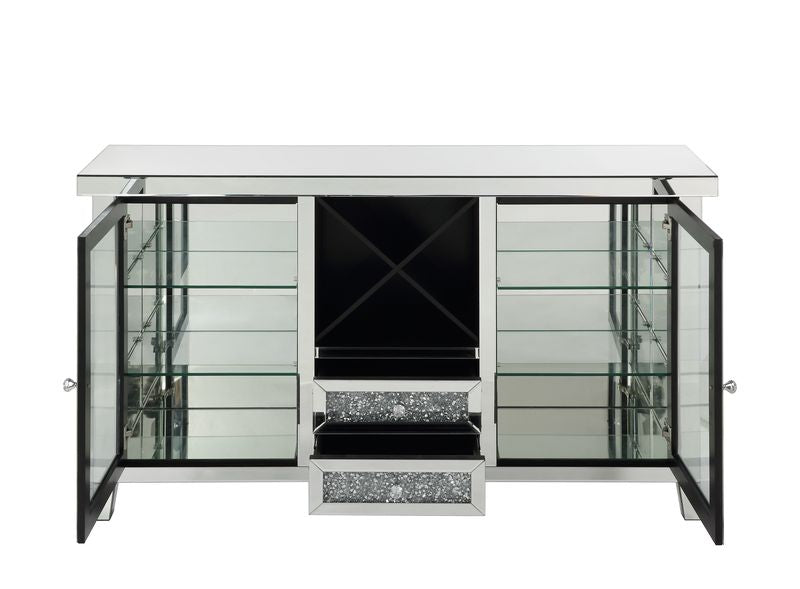 Gabinete para vinos Noralie Glam de 36" de alto con LED