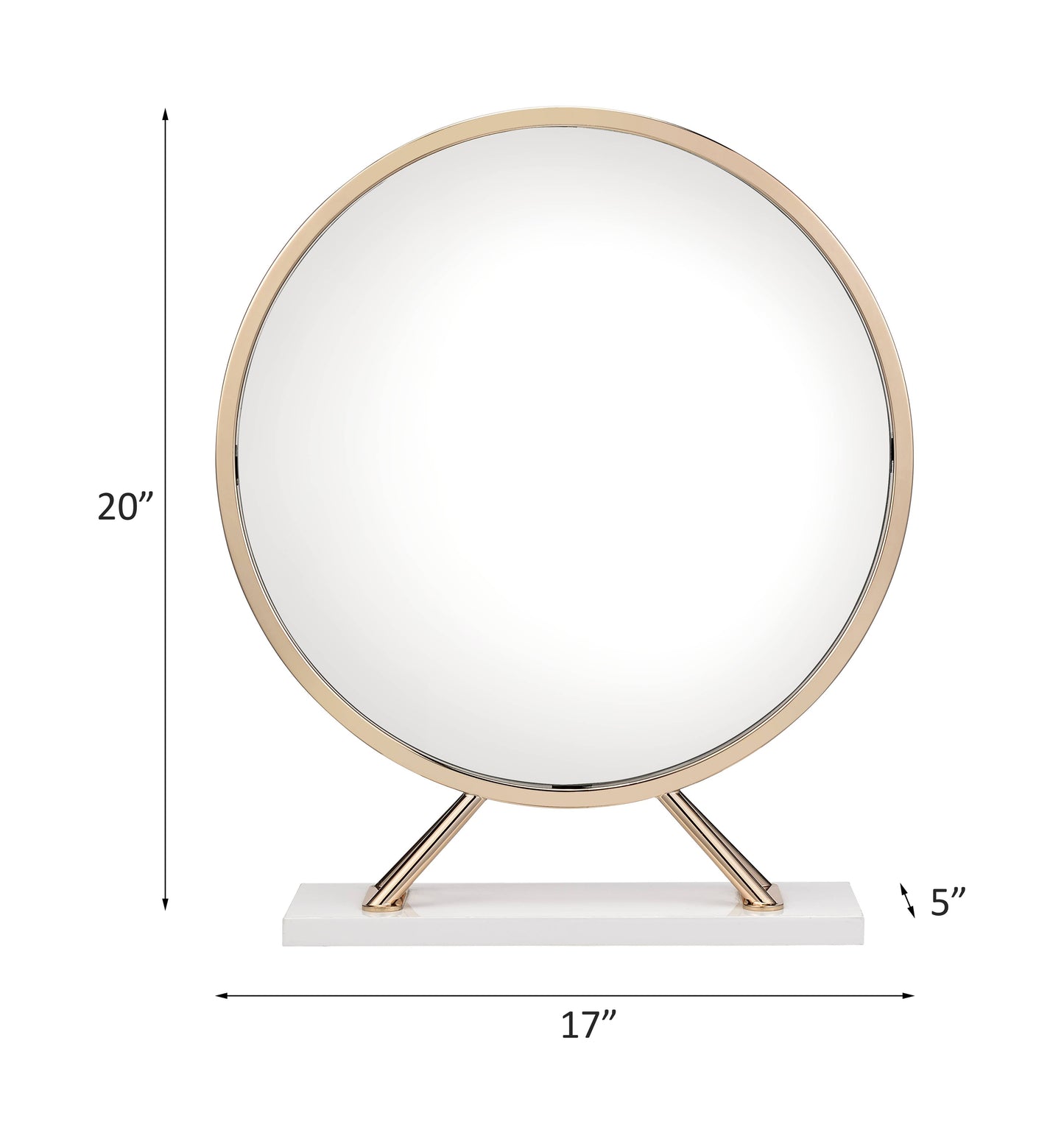 Midriaks 16"H Mirror & Stool