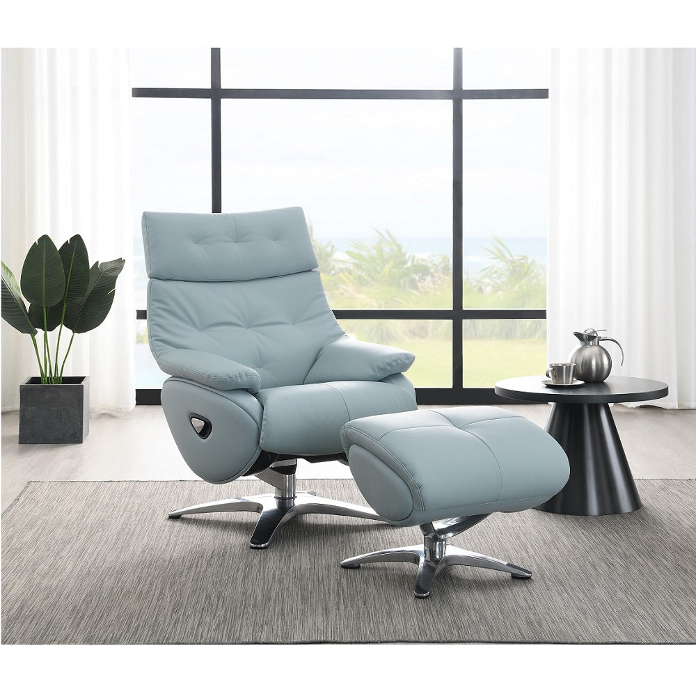 Janella Accent Chair with Swivel Ottoman – Canales Furniture