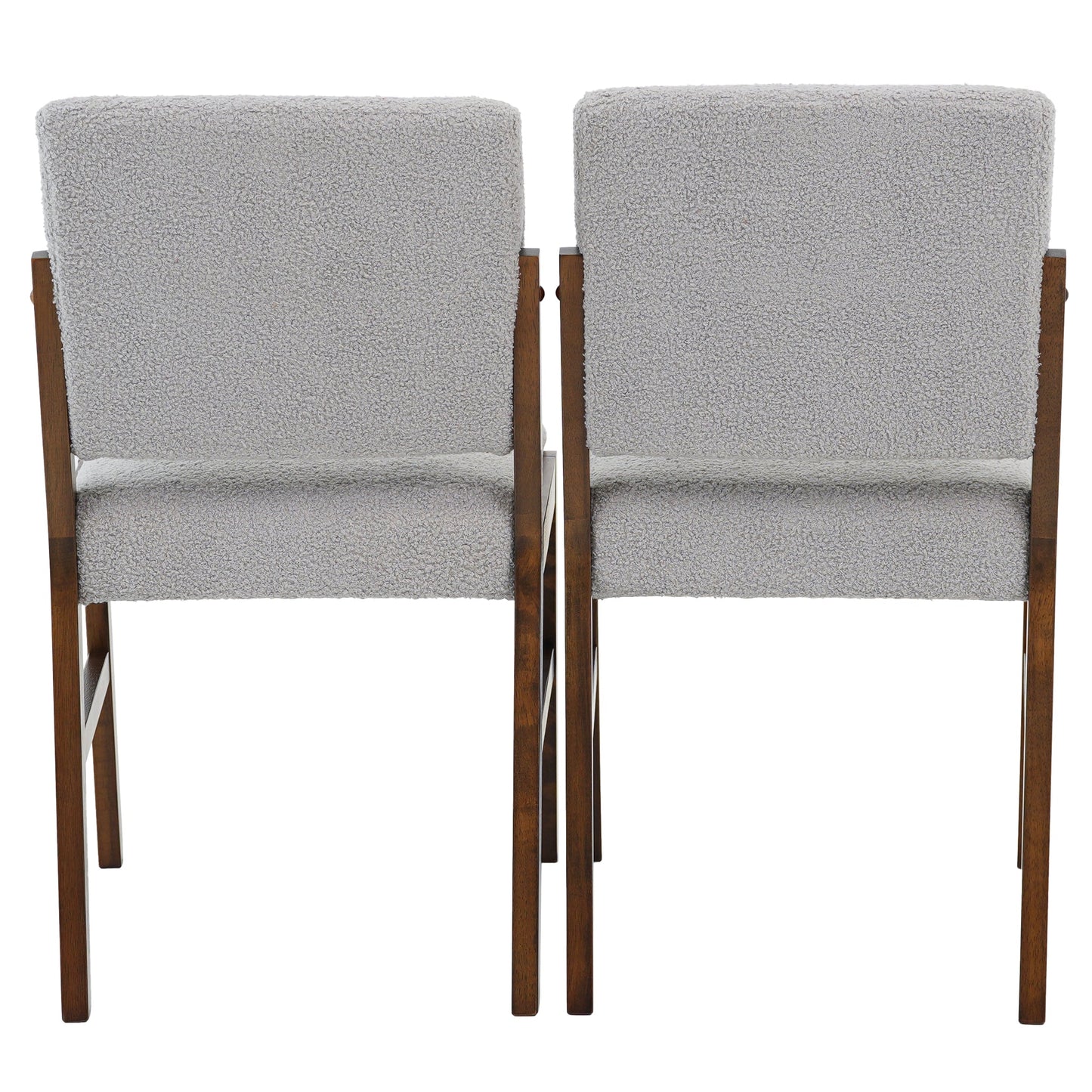 Juego de 2 sillas de comedor Caldwell - Boucle gris claro