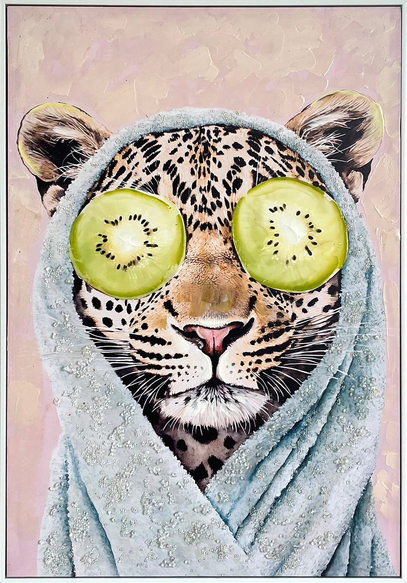 Spa Retreat II Hand-Embellished Canvas w/Rocks in Frame