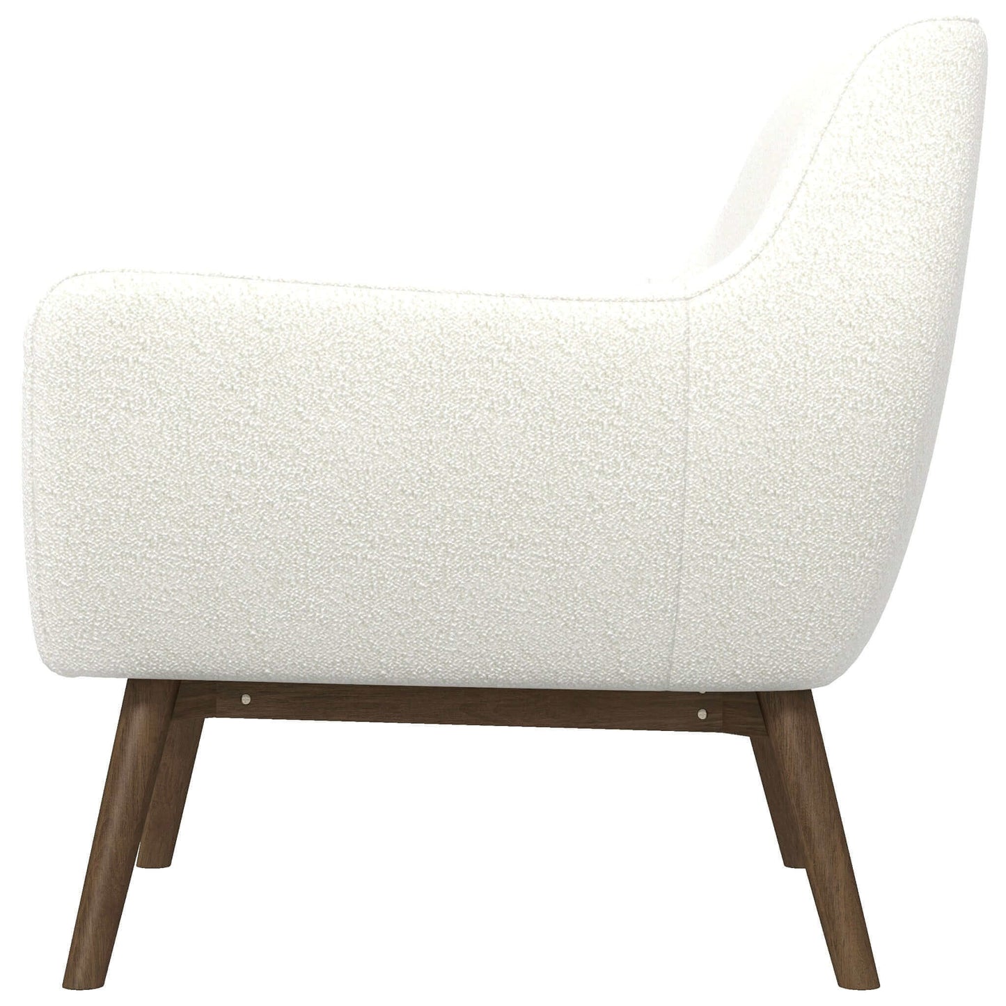 Sillón Panom de bouclé blanco
