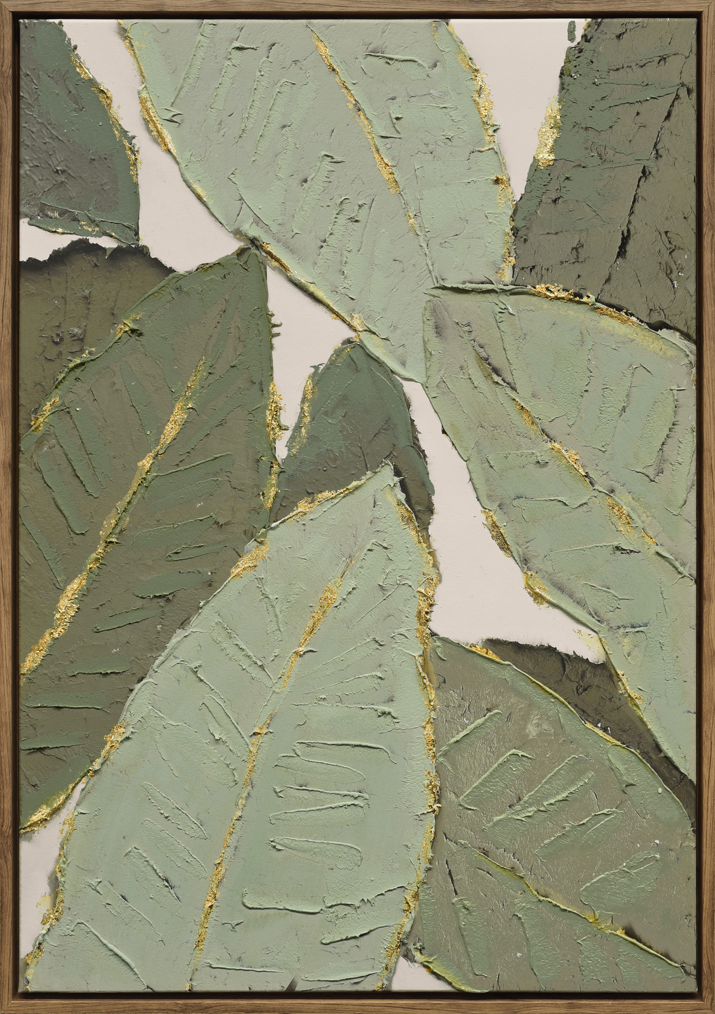 Verdant Essence II Hand-embellished Canvas in Frame