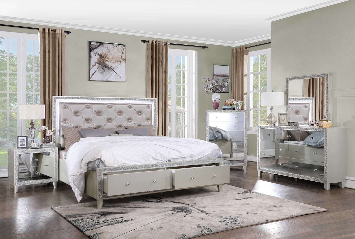 Sliverfluff 38"L x 36"H Rectangular Mirror