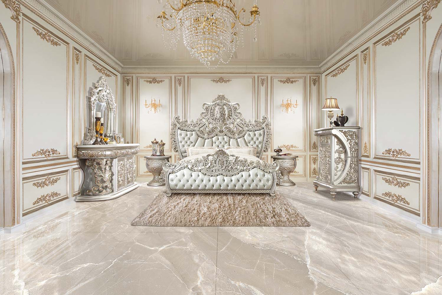 Sandoval Upholstered Eastern King Bed