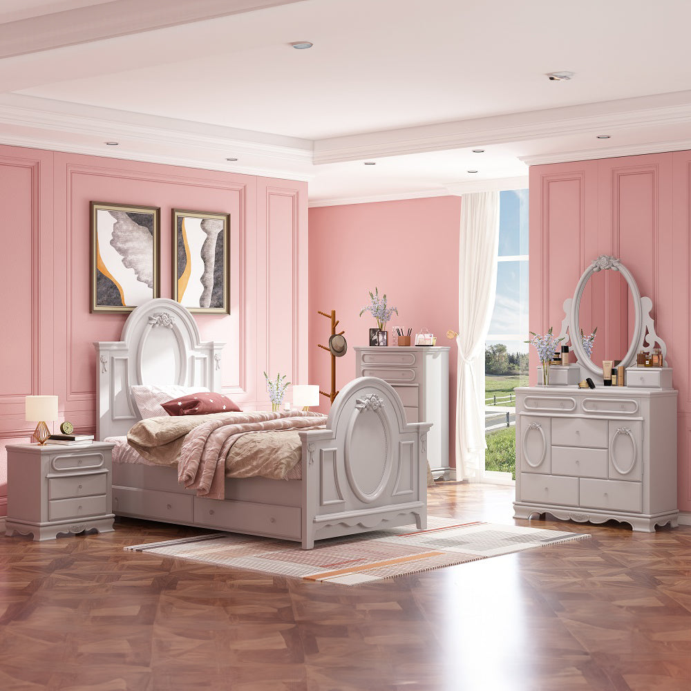Flora Trundle (Twin) - Gray