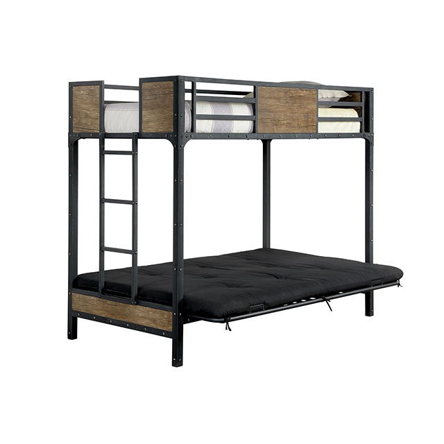 Clapton Twin/Futon Bunk Bed in Black
