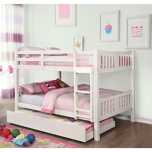 Cameron Full/Full Bunk Bed in White