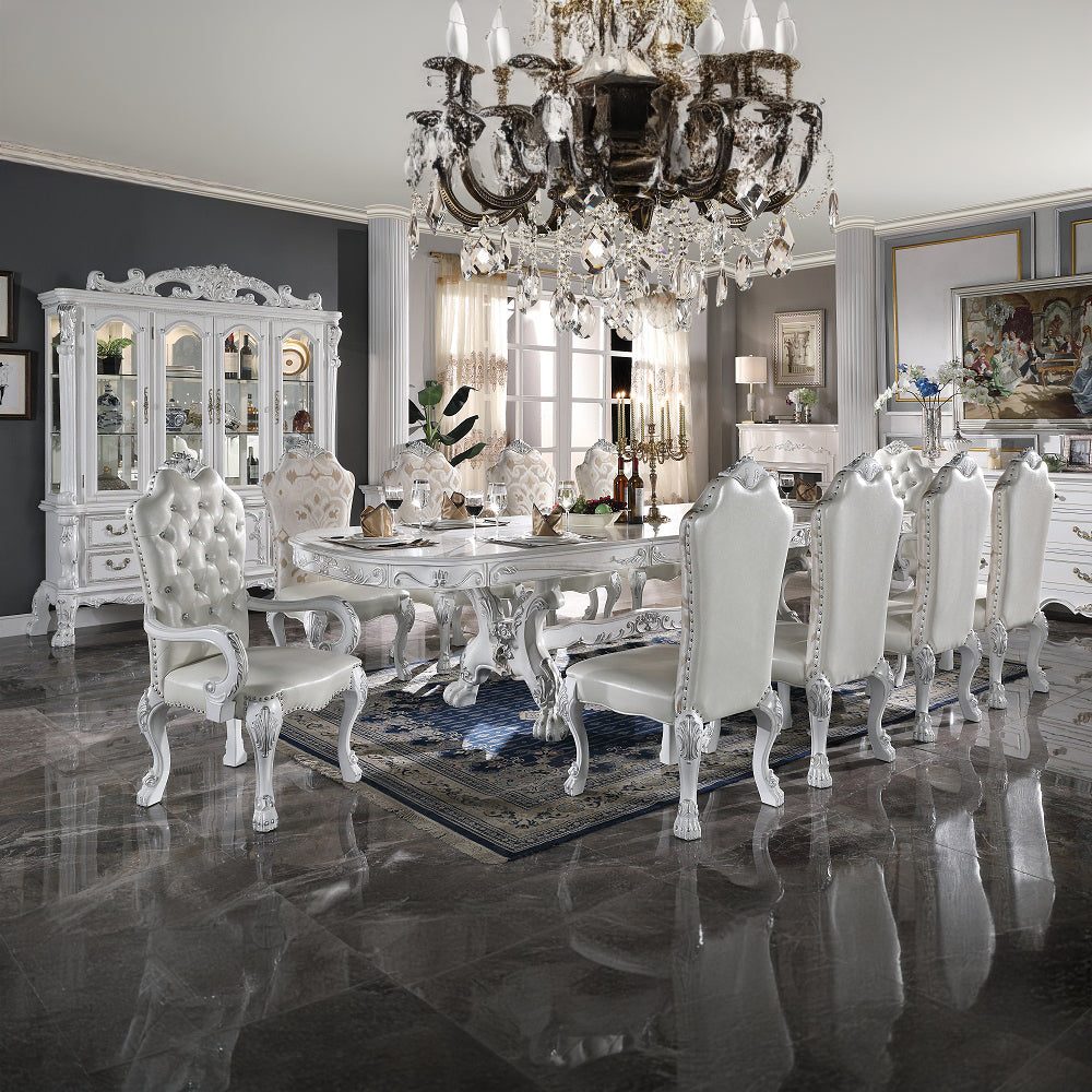 Sillón tradicional Dresden de 117 cm de alto, tapizado, con respaldo capitoné (juego de 2)