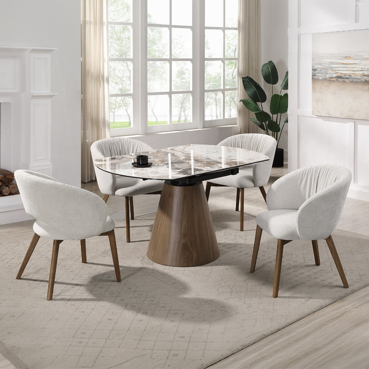 Eada Dining Table w/Ceramic Top