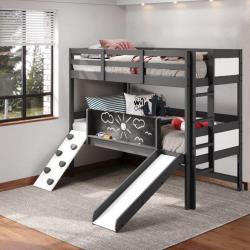 Santino Twin/Twin Bunk Bed with Junior Loft Toy Box