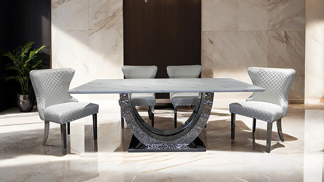 Portanova Chair, Silver/White (2/CTN)