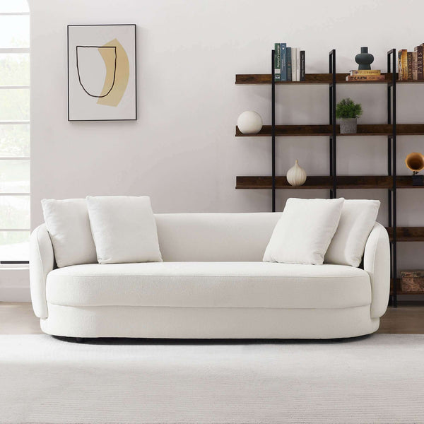 Sofá francés moderno Dylan de bouclé beige