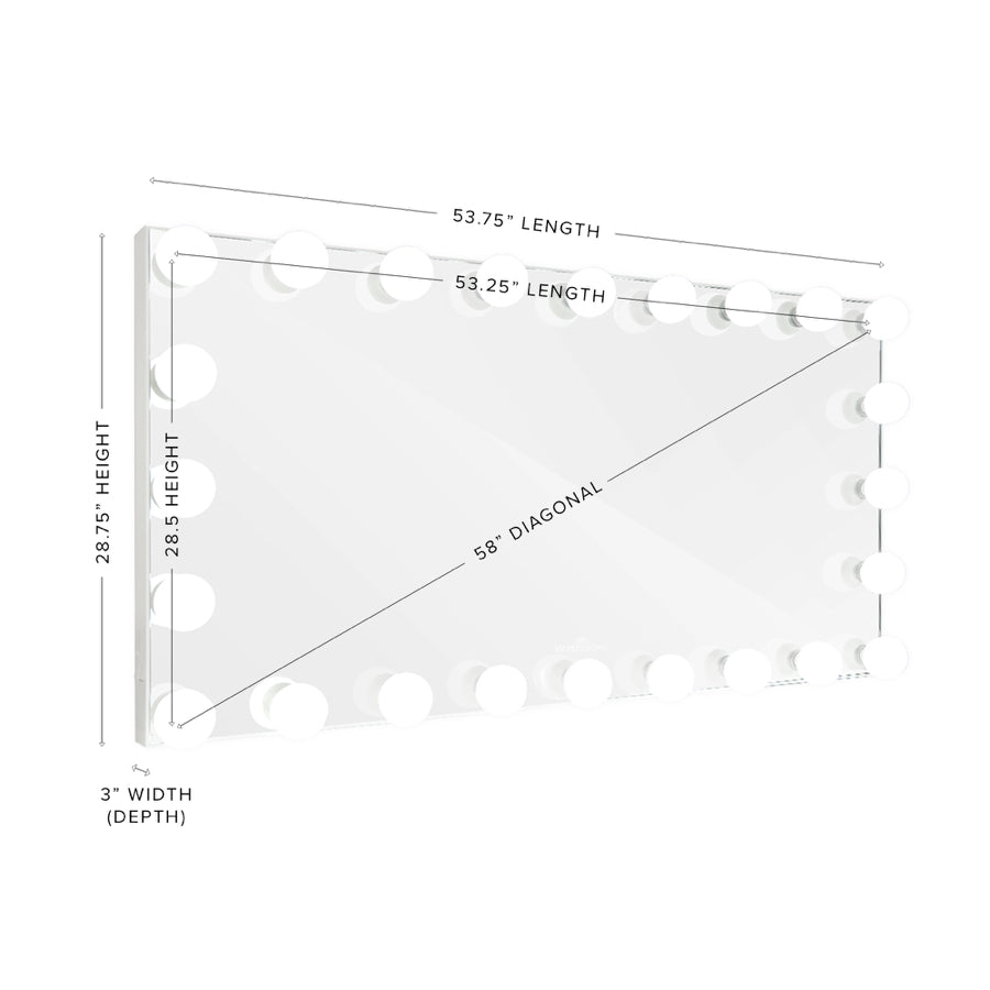 Hollywood Glow® Panorama Extra Wide Vanity Mirror