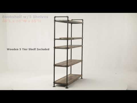 Brantley 65"H x 48"W Etagere Bookshelf