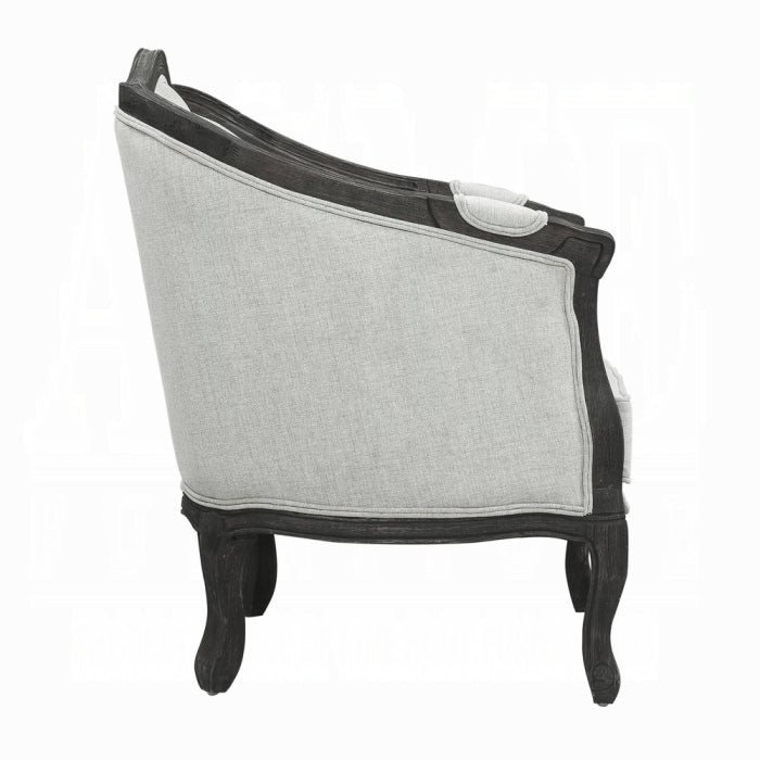 Sofá de dos plazas Samael de lino de 162 cm con 2 almohadas