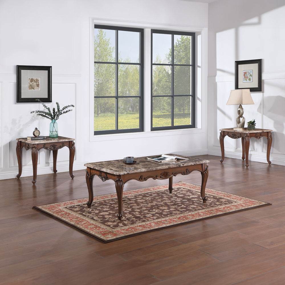 Mesa auxiliar rectangular Nayla de 66 cm de largo x 61 cm de alto