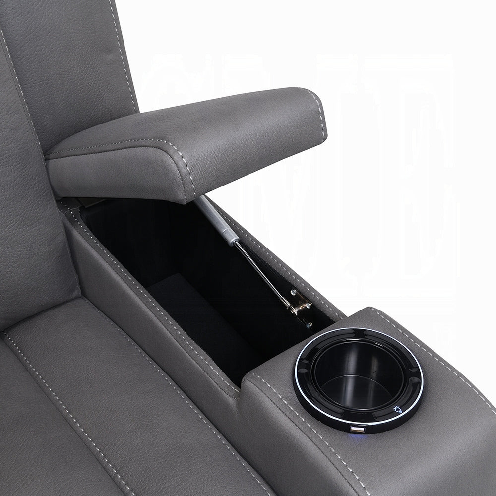 Leuco Power Motion Recliner w/Cup Holder, Control, LED & Power Headrest