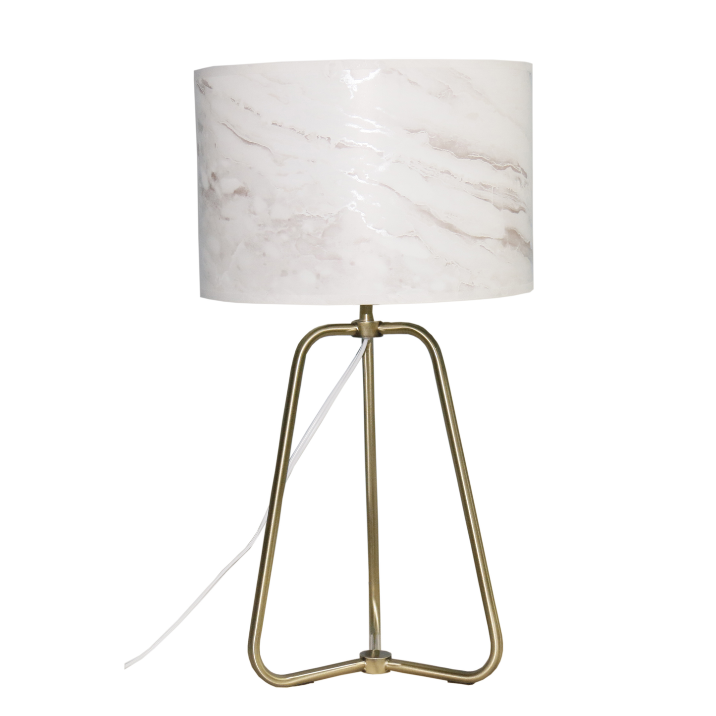 Lámpara de mesa Optima con pantalla de mármol - Bronce