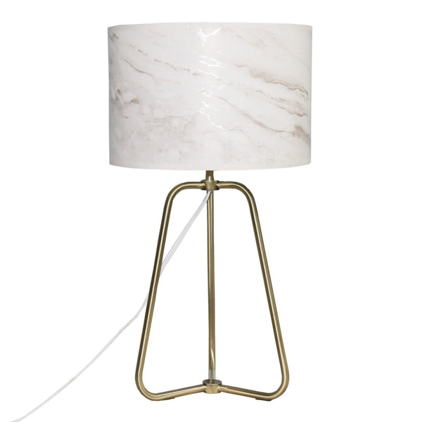 Lámpara de mesa Optima con pantalla de mármol - Bronce