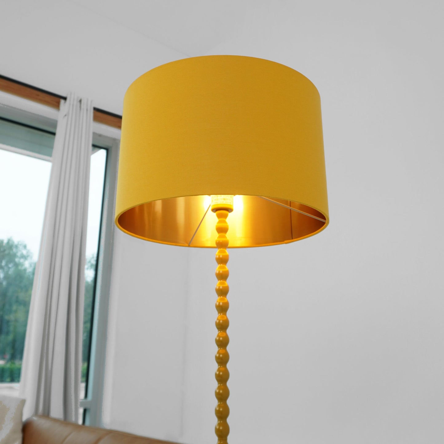 Orbit Floor Lamp Ochre and Gold