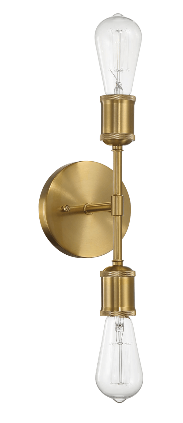 Aplique de pared Reverie con doble luz para baño, sobre espejo, para dormitorio, pasillo, entrada, 12,7 cm de ancho x 27,5 cm de alto x 12,7 cm de profundidad