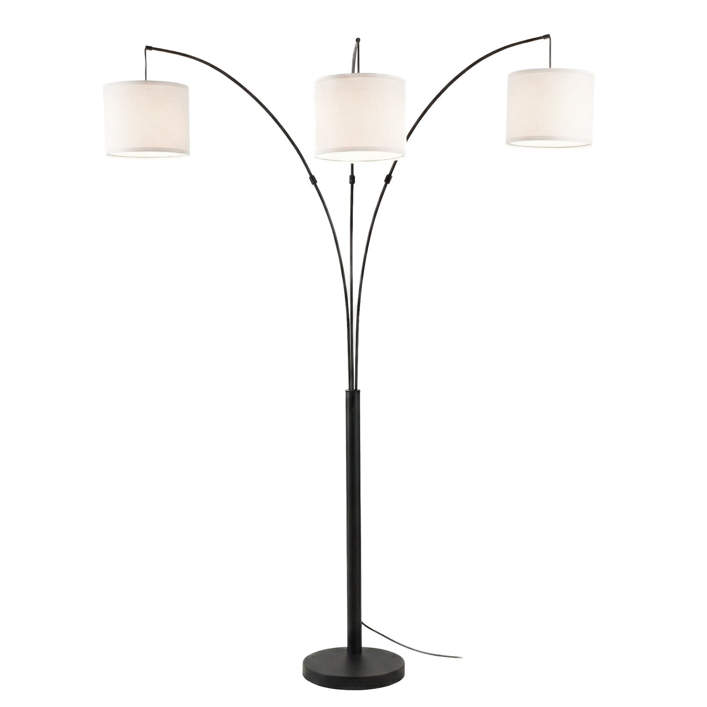 Royal 3-Arm Metal Arc Floor Lamp