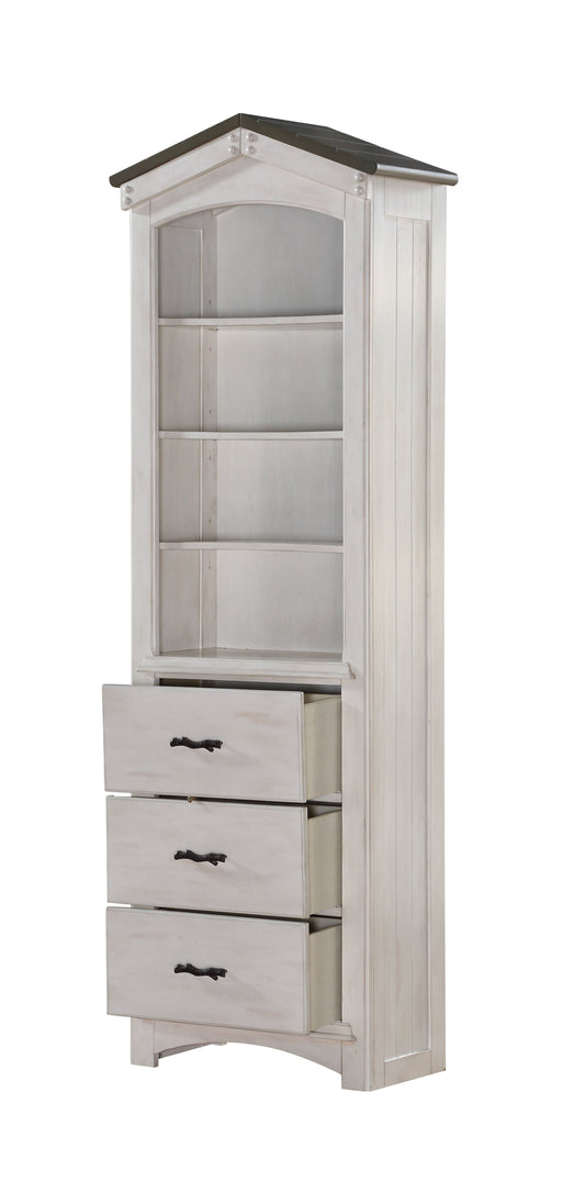 Tree House Weathered White & Washed Gray Bookcase - Canales Furniture