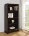 Skylar 5-Shelf Bookcase With Storage Drawer Cappuccino - Canales Furniture