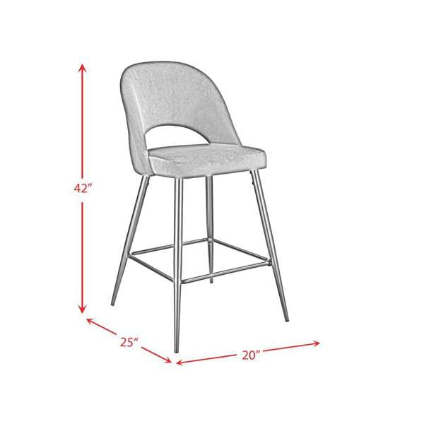 Kendall Black Leg Bar Stool in Broadway Blush