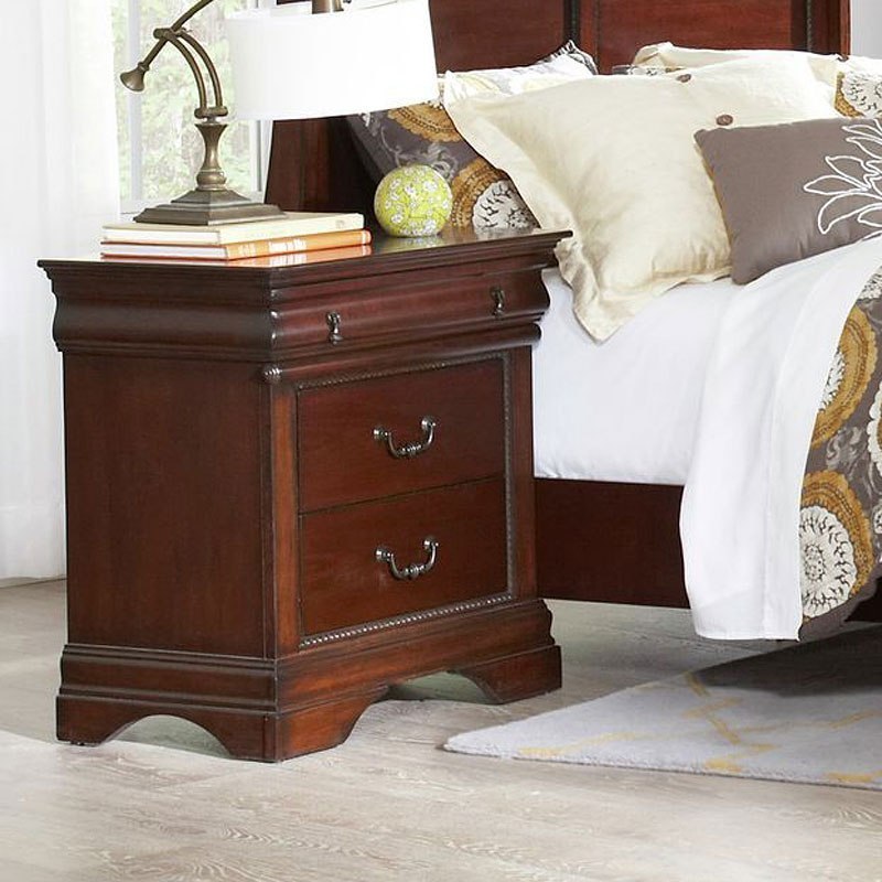 Chateau Night Stand Vintage Cherry - Canales Furniture