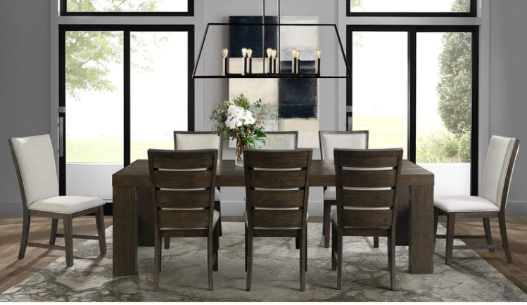 Grady Brown Slat Back Side Chair - Canales Furniture