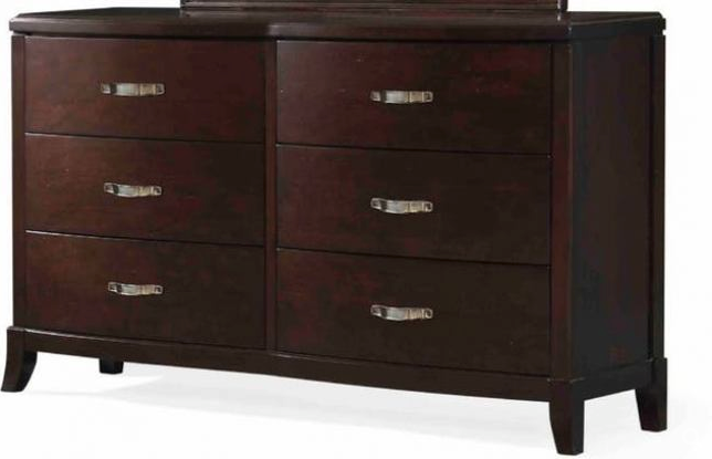 Delaney 6 Drawers Dresser in Espresso Lacquer - Canales Furniture