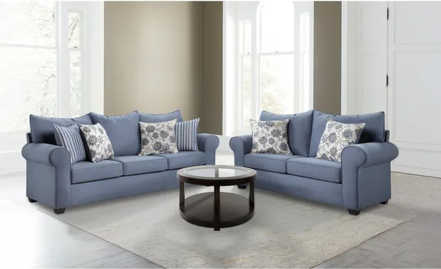 Paisley Indigo Loveseat