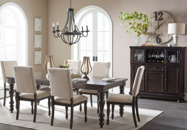 Homelegance Begonia Side Chair in Gray - Canales Furniture