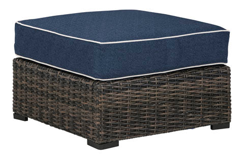 Grasson Lane Ottoman with Cushion- Outdoor ottoman