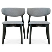 Silla de comedor Korbin de tela gris (juego de 2)