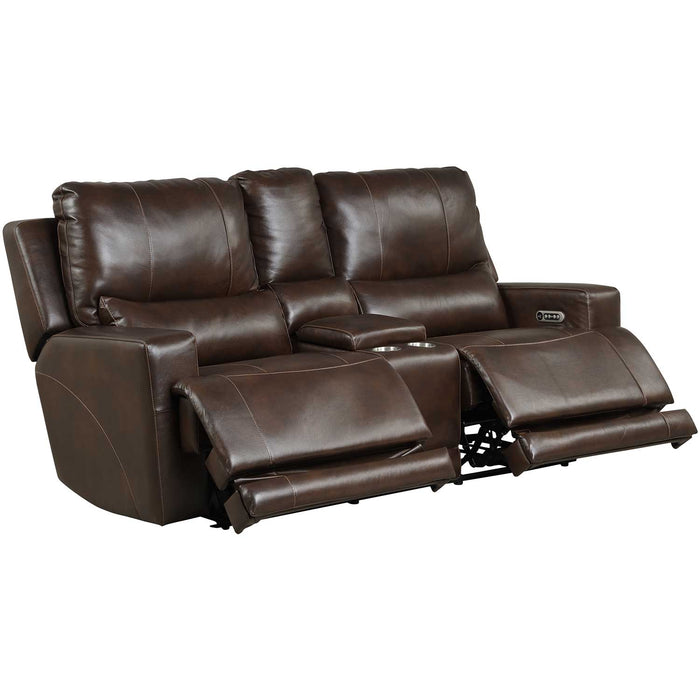 Comal Leather Touch Dual Power Loveseat