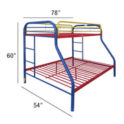 Tritan Twin/Full Bunk Bed - Rainbow