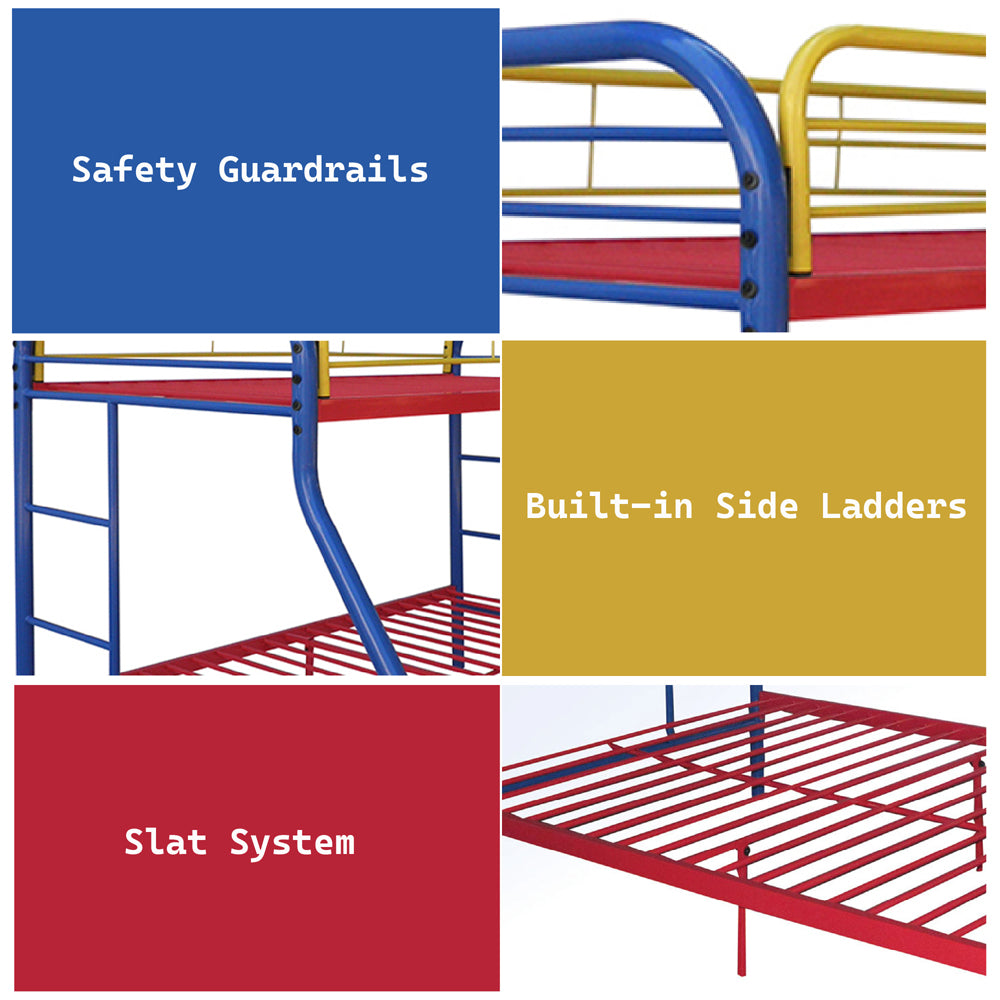 Tritan Twin/Full Bunk Bed - Rainbow