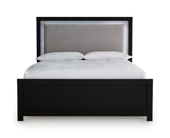Raechalla Queen Upholstered Panel Bed 3PC Bedroom Set