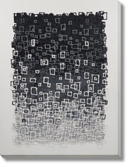 ''Textured Graphite Mosaic'' Hand-painted 3D Canvas