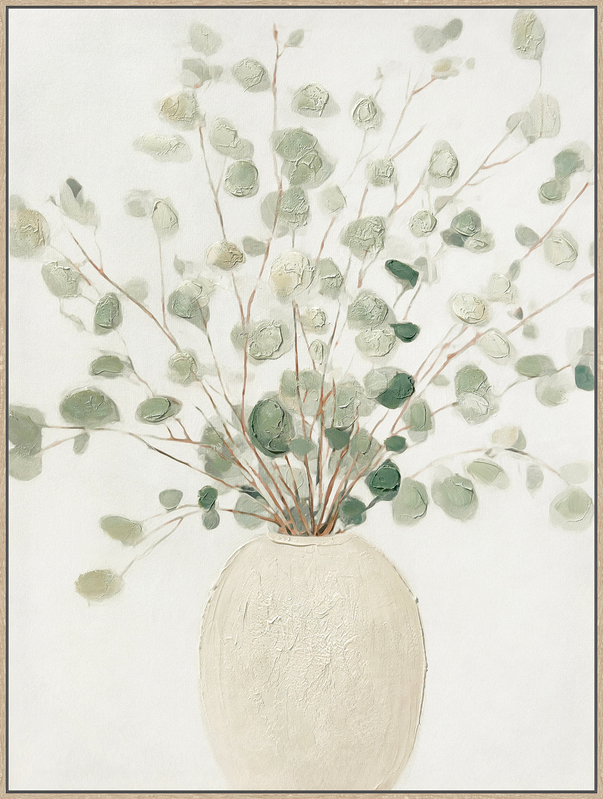 Soft Grove II Hand-Embellished Canvas in Frame