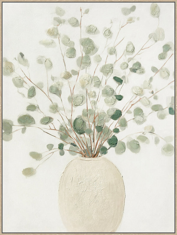 Soft Grove II Hand-Embellished Canvas in Frame