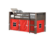 Barn Door Low Loft with Red Tent
