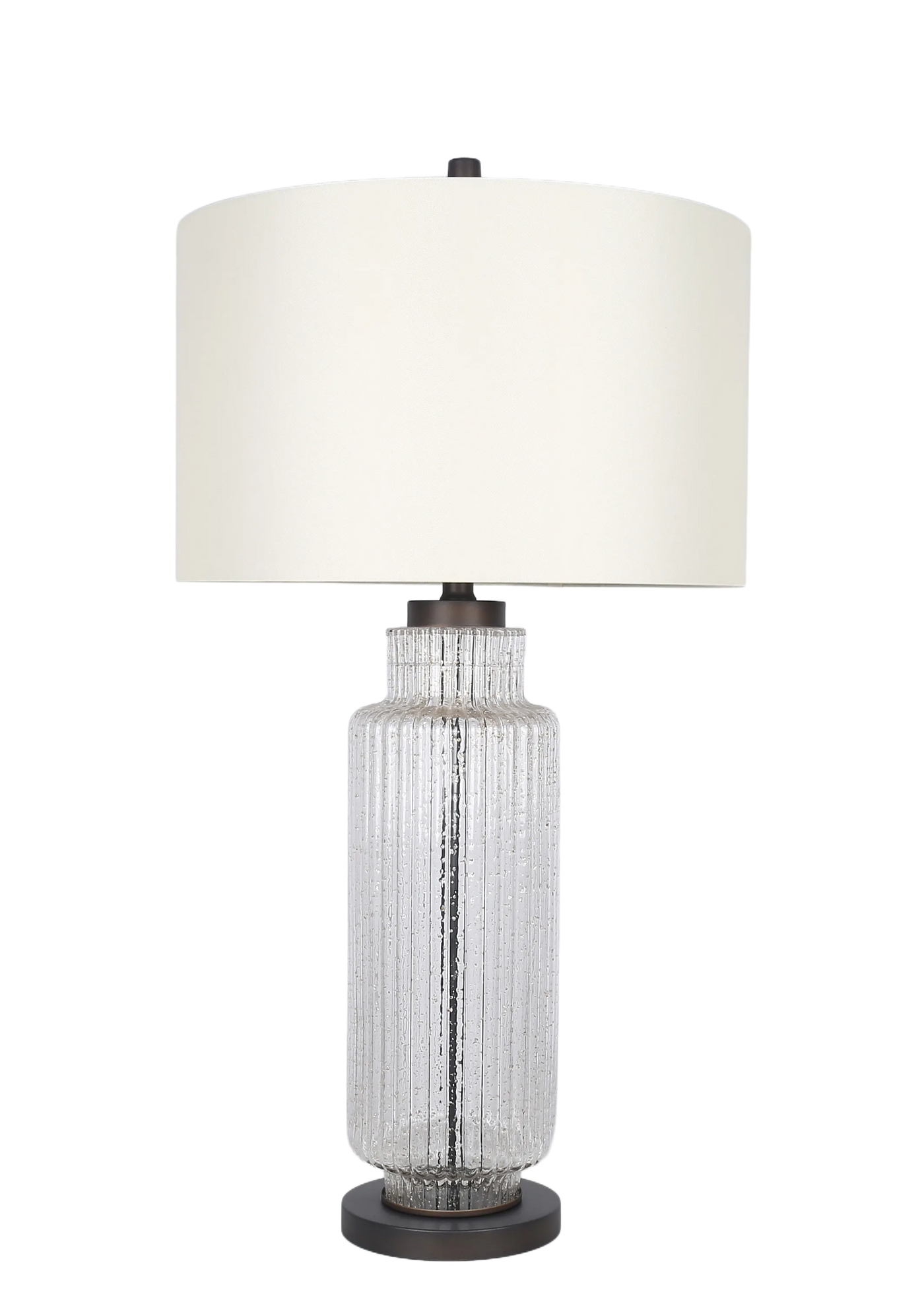 Lumina Ripple Ribbed Glass & Metal Table Lamp (Case Pack 2)