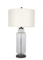Lumina Ripple Ribbed Glass & Metal Table Lamp (Case Pack 2)